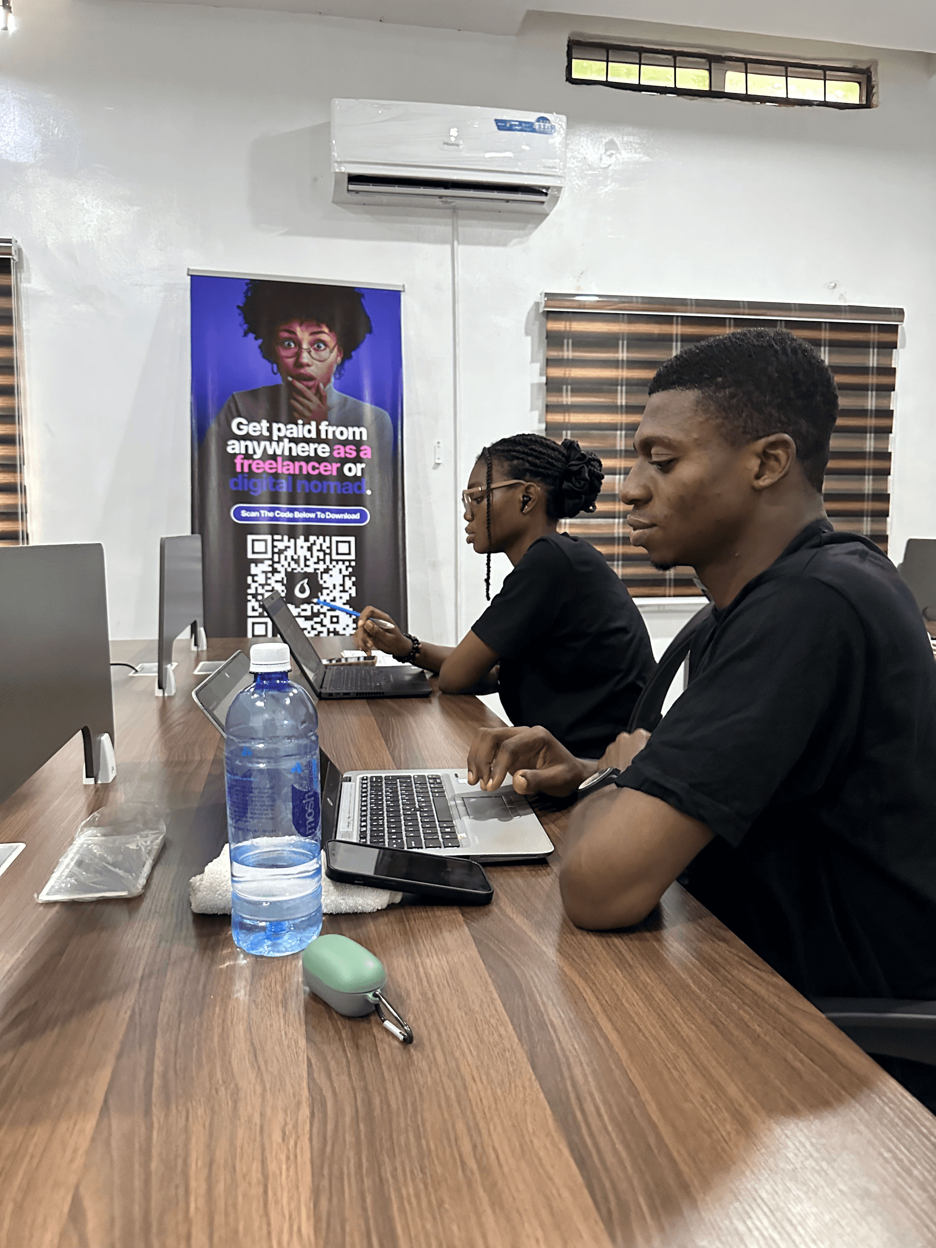 Team celebrating together in the office